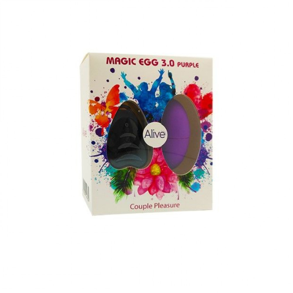 Виброяйцо - Виброяйцо Alive Magic Egg 3.0 Purple с пультом ДУ, на батарейках 1