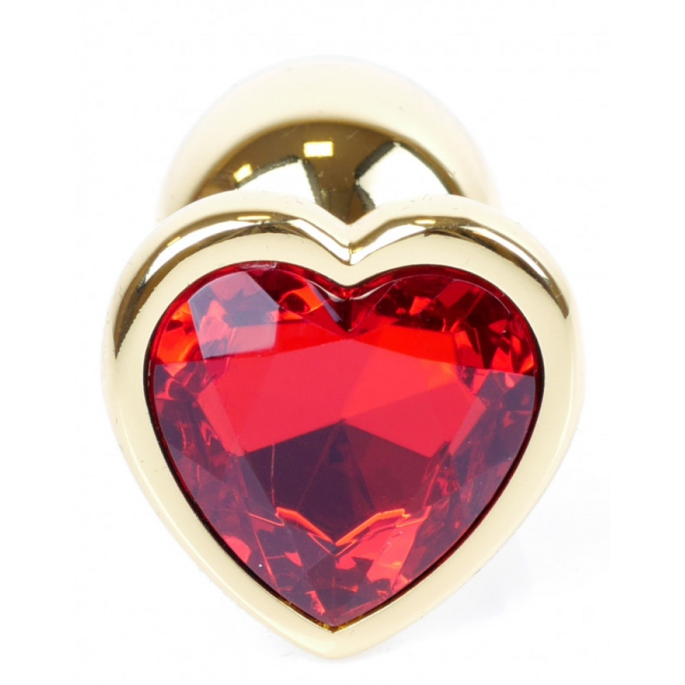 Анальные игрушки - Анальная пробка Boss Series - Jewellery Gold Heart PLUG Red S, BS6400037 2