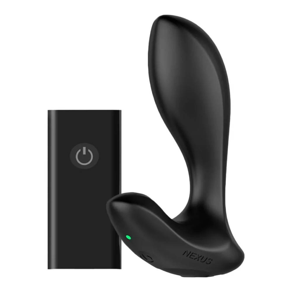 Секс игрушки - Анальная пробка с вибрацией и дистанционным пультом Nexus Duo Plug черная, 9.8 х 3.3 см