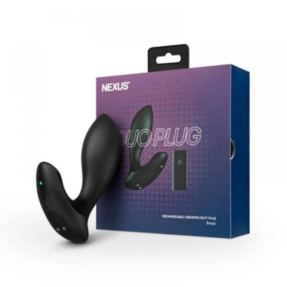 Секс игрушки - Анальная пробка с вибрацией и дистанционным пультом Nexus Duo Plug черная, 9.8 х 3.3 см 2