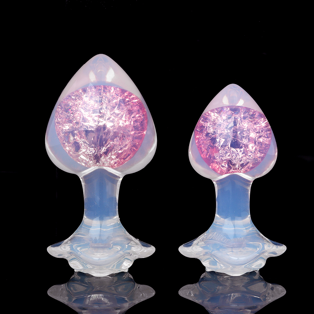 Анальные игрушки без вибрации - Анальная пробка сердечко UNIVIBE, силиконовая с камнем, розовая, 7.8 х 2.8 см 10