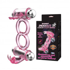 Ерекційне вібро кільце з стимулятором клітора BUNNY Snuggles, BI - 014079