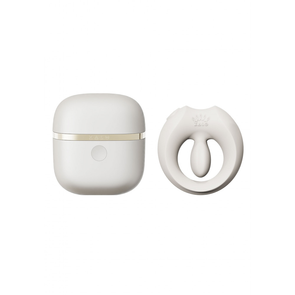 Ерекційні кільця з вібрацією - Ерекційне віброкільце Zalo Apis у футлярі, з додатком, біле, 6,3 × 3,2 см 2