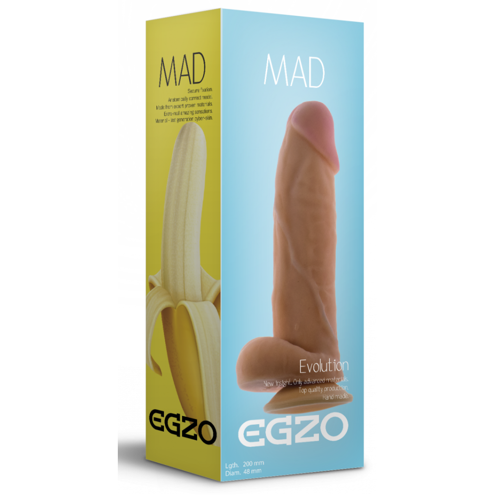 Разное - Фаллоимитатор EGZO Ciberskin DS005 ( 20 см х 4,8 см ) 4