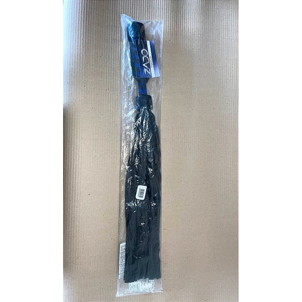 - Флогер шкіряний ZADO TOOLS Leather Flogger із плетеною ручкою, чорно-синій 4