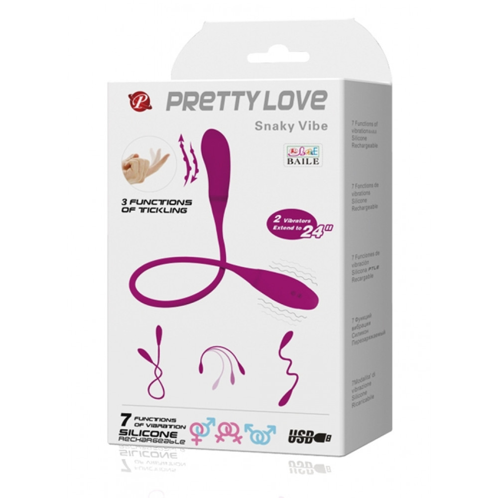 Різне - Гнучкий вібростимулятор унісекс PRETTY LOVE-Snaky Vibe, BI - 014327-3 10