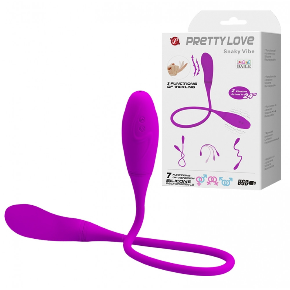 Різне - Гнучкий вібростимулятор унісекс PRETTY LOVE-Snaky Vibe, BI - 014327-3