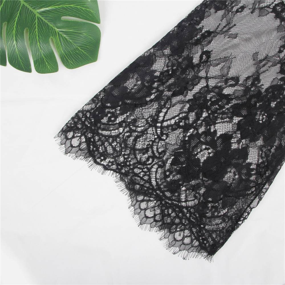 Різне - Халат чорний під пояс та довгими мереживними рукавами Star Night стрінги в комплекті, XL/2XL 3