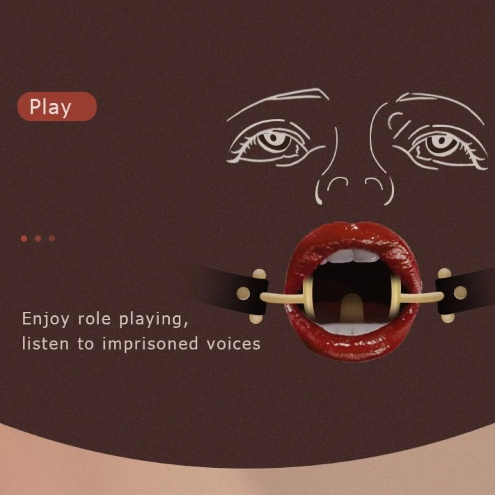 Різне - Кляп Roomfun з сріблястим кільцем-розширювачем, M 4