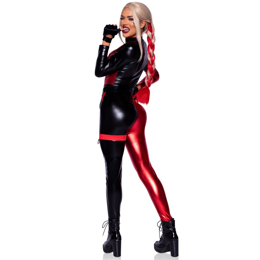 Эротическое белье - Костюм Leg Avenue Harley Q Catsuit XS