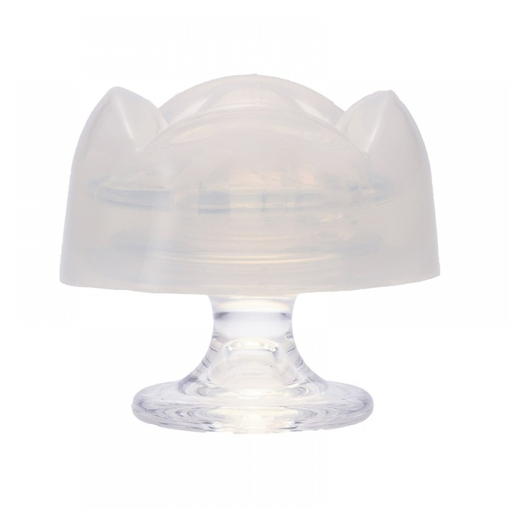 Різне - Масажер для клітора рельєфний Iroha Petit Lily, білий, 5.3 х 3.5 см