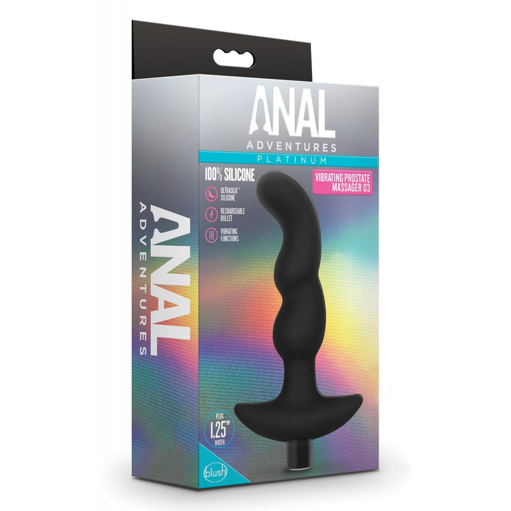 Массажеры простаты - Массажер простаты Blush Anal Adventures Platinum Silicone Vibrating 5