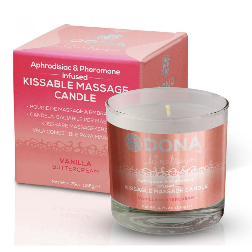 Массажные свечи - Массажная свеча DONA Kissable Massage Candle Vanilla Buttercream (125 мл)
