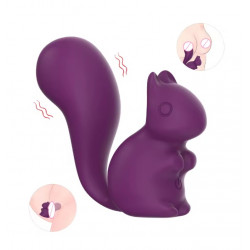 Мини-вибратор клиторальный Every Night Toys Debbie в форме белочки фиолетовый, 10 режимов вибрации