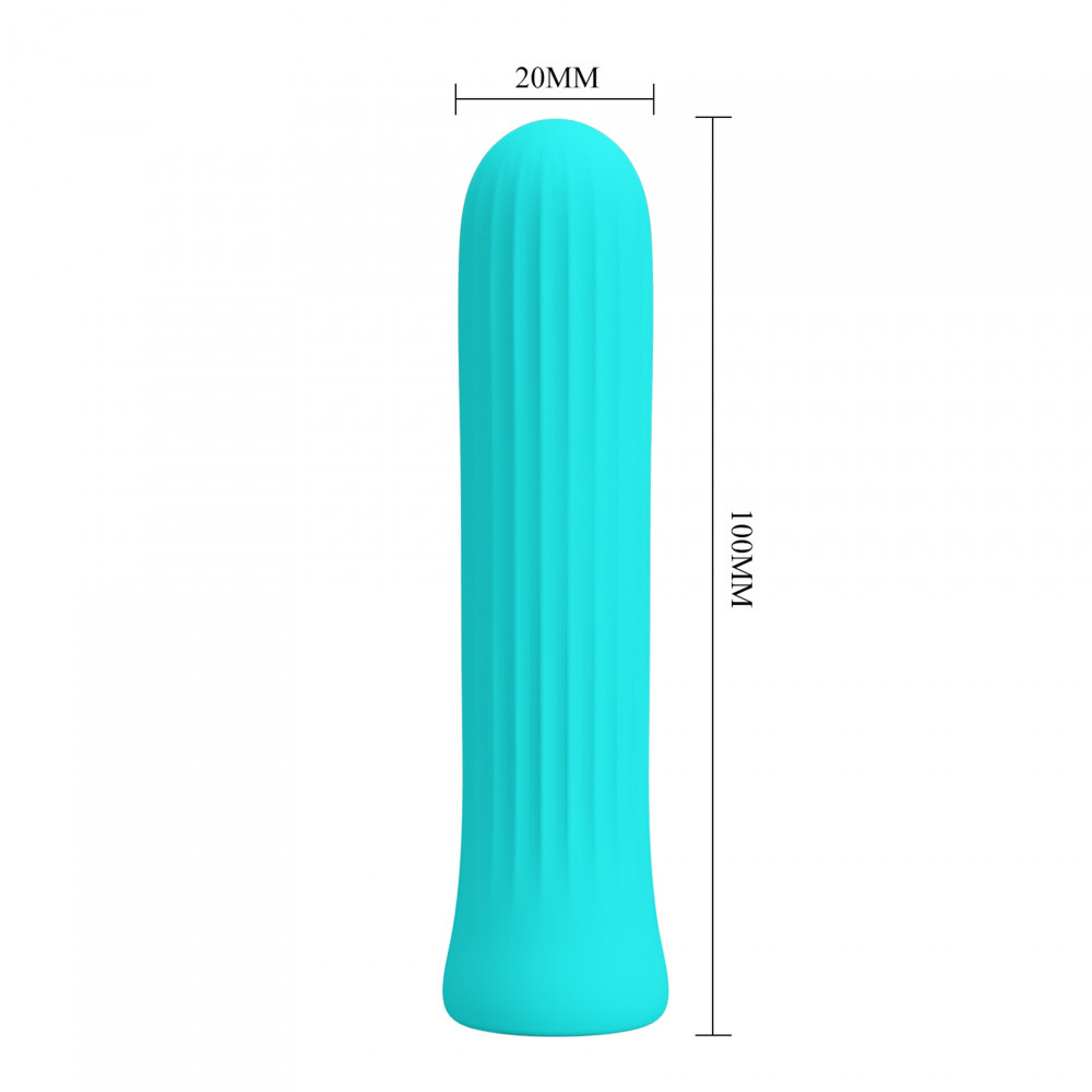 Классический вибратор - Мини-вибратор PRETTY LOVE Blanche бирюзовый, 2 х 10 см 4