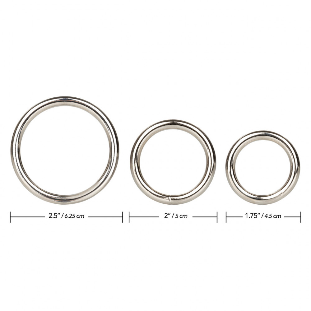 Эрекционное кольцо - Наборо эрекционных колец Silver Ring - 3 Piece Set 8