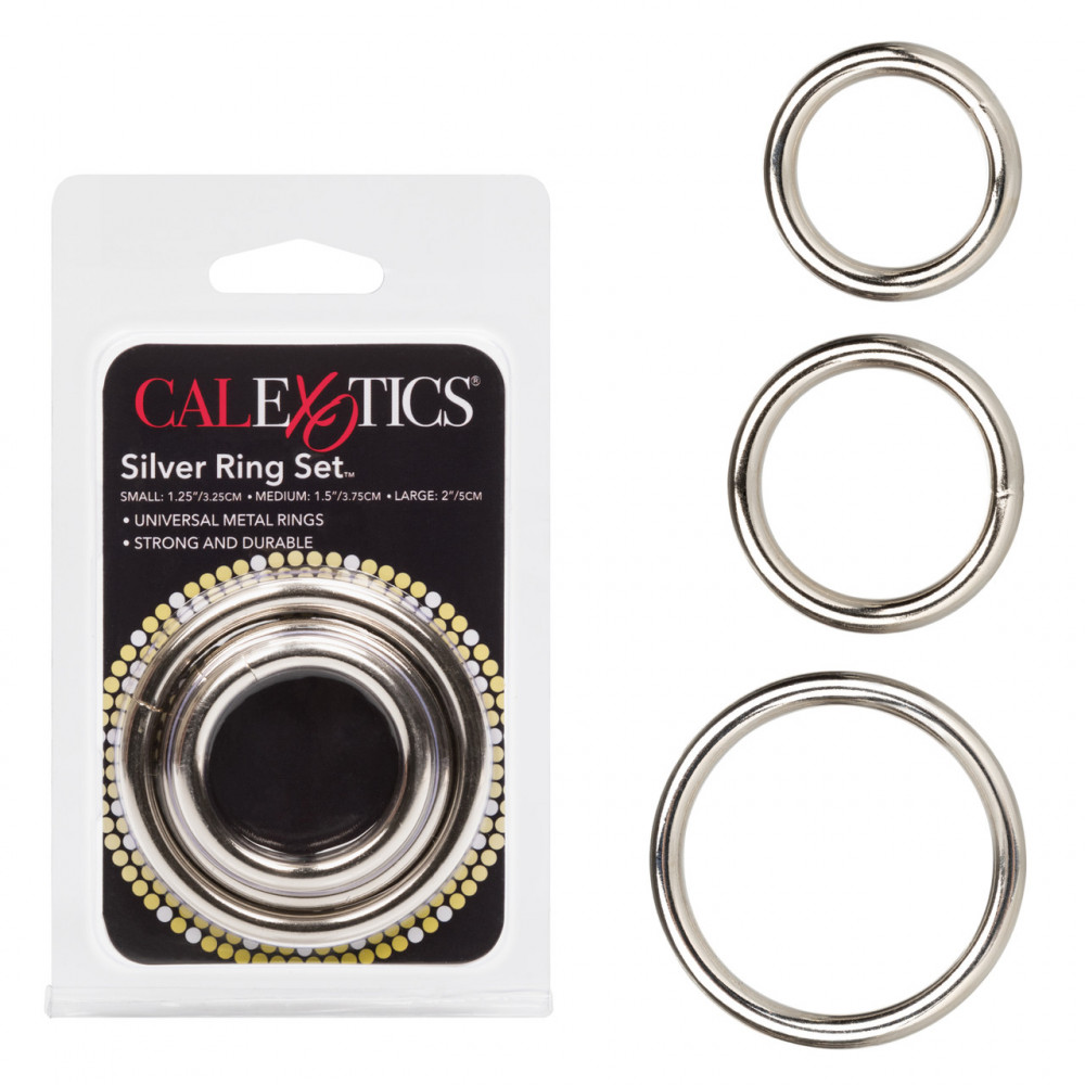 Эрекционное кольцо - Наборо эрекционных колец Silver Ring - 3 Piece Set