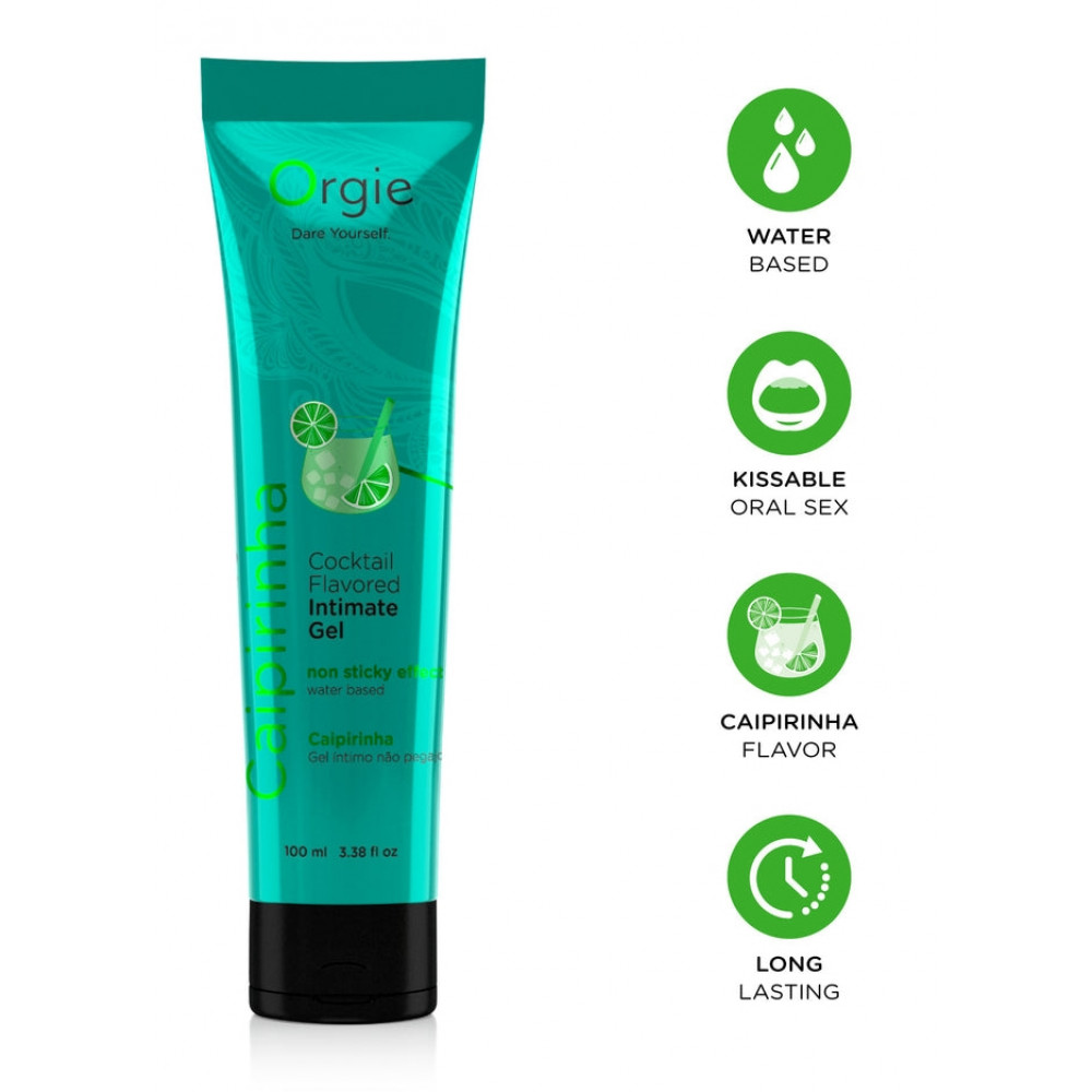 Разное - Оральный лубрикант Orgie Cocktail Flavored Intimate Gel - Caipirinha, 100 ml 1