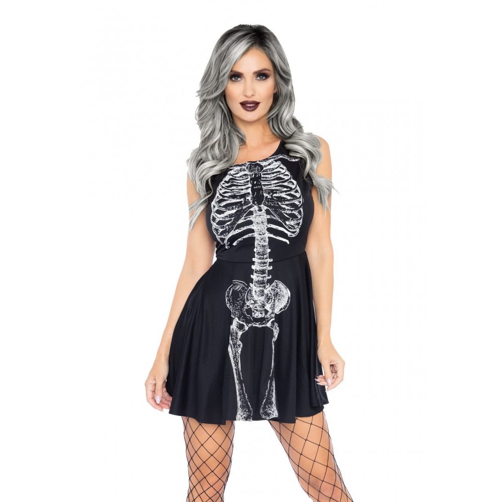 Эротические костюмы - Платье скелет Leg Avenue Skeleton Babe S