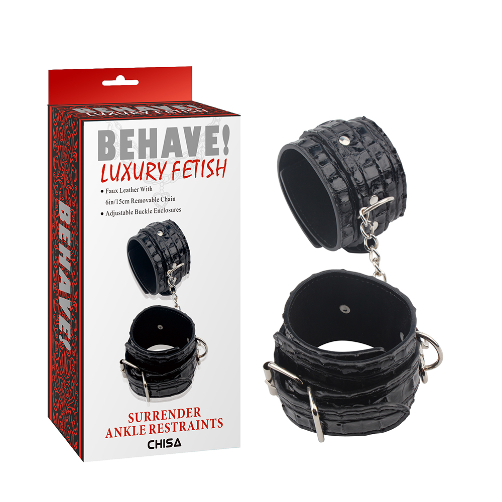 Наручники, веревки, бондажы, поножи - Поножи Chisa BEHAVE LUXURY FETISH Surrender ankle restraints