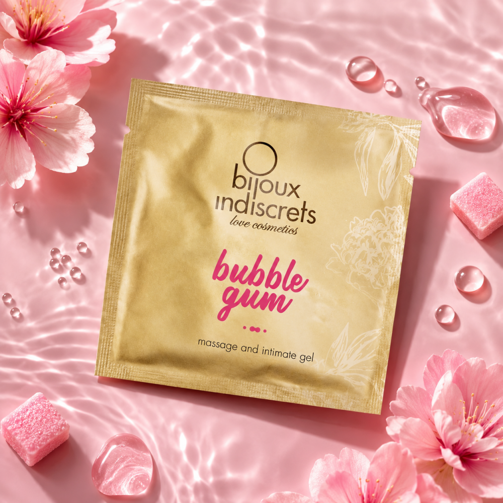  - Пробник масло та мастило 2 в 1 з ароматом Bubble gum Bijoux Indiscrets, 3 мл 1