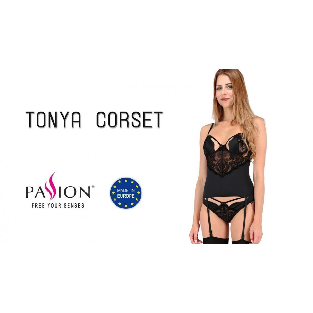 Эротические корсеты - TONYA CORSET black L/XL - Passion 3