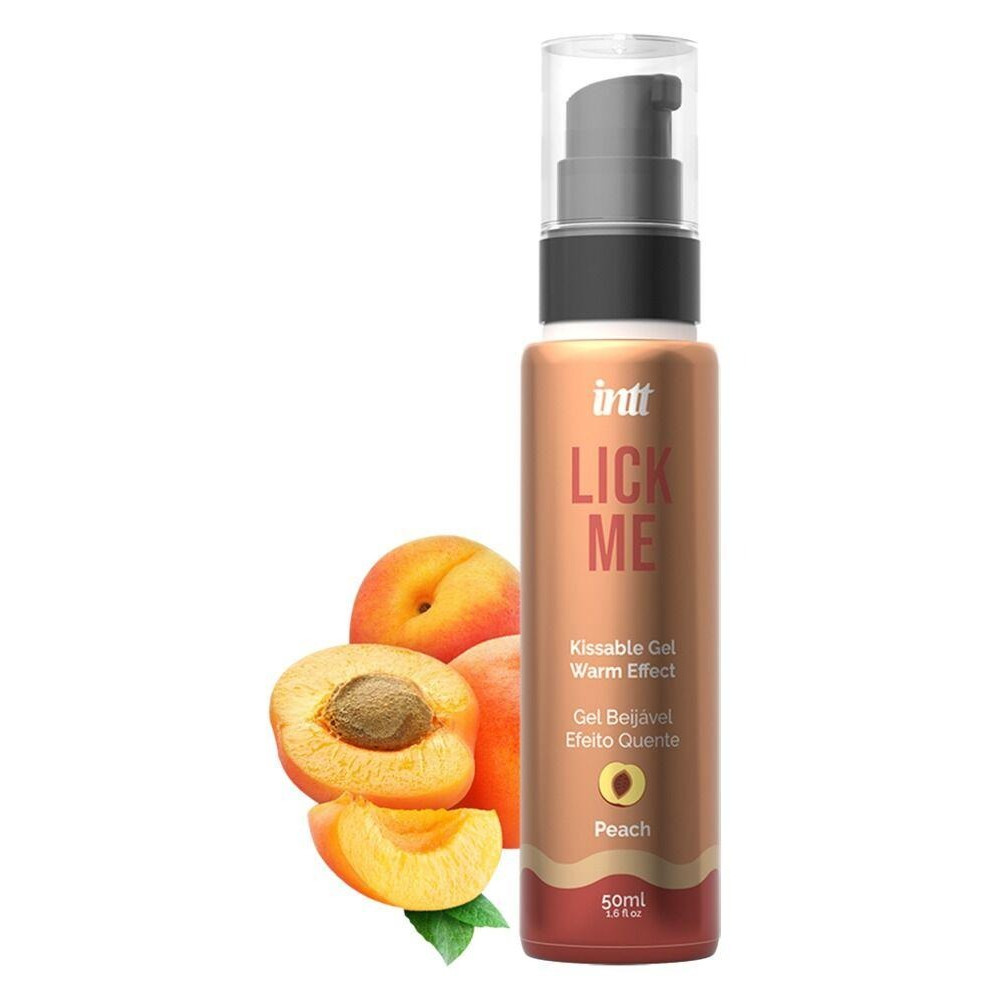  - Съедобный гель со вкусом персика Intt Lick Me Peach и согревающим эффектом, 50 мл