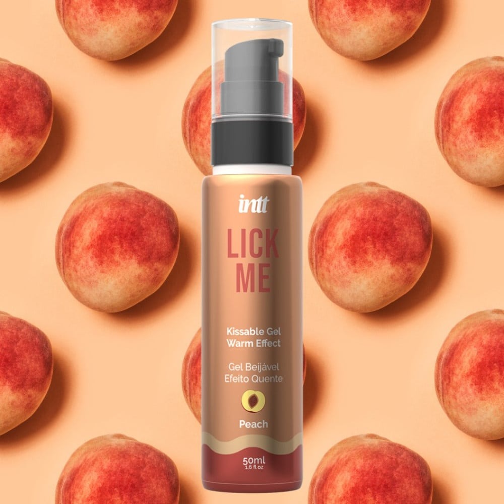  - Съедобный гель со вкусом персика Intt Lick Me Peach и согревающим эффектом, 50 мл 2