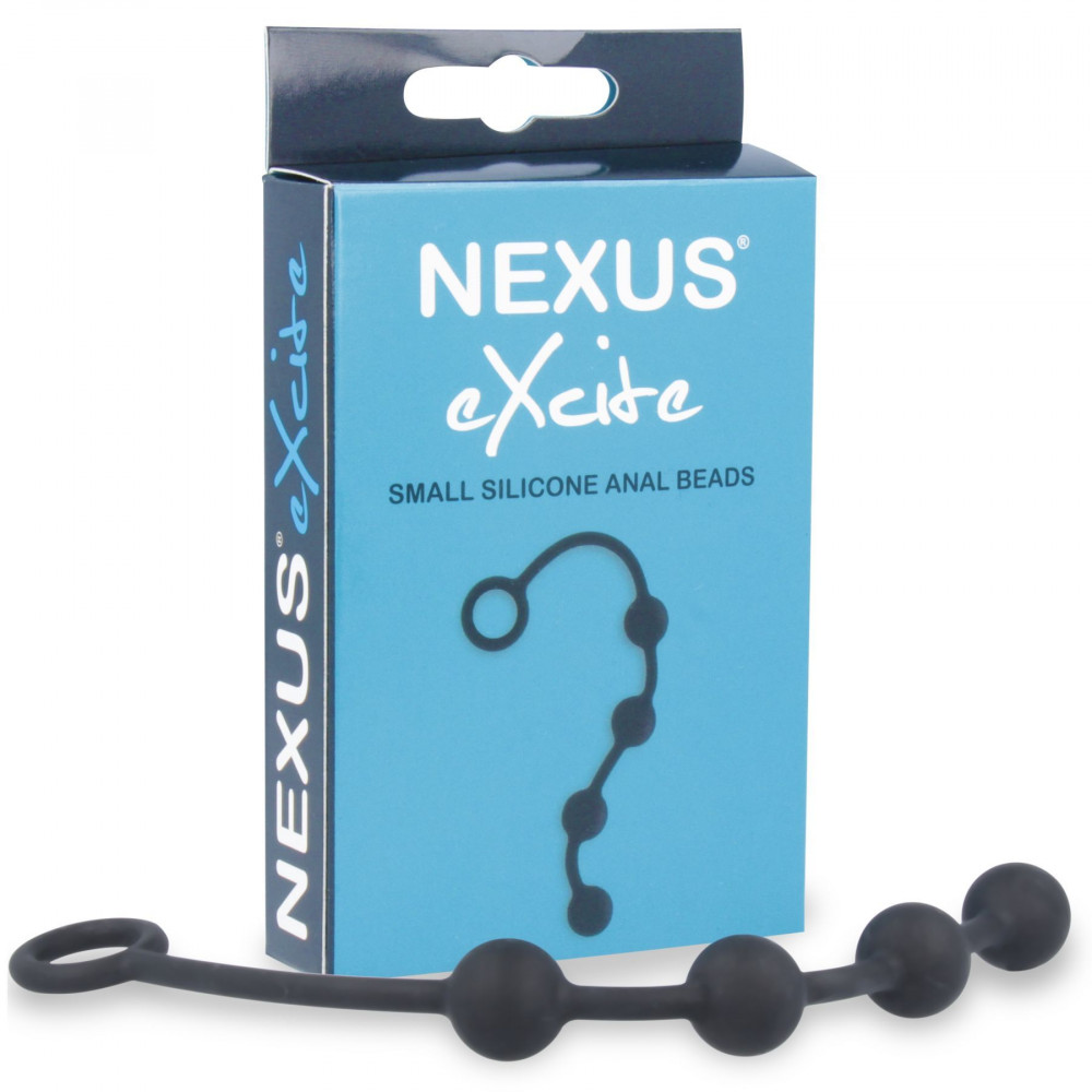 Анальные бусы и цепочки - Анальные шарики Nexus Excite Small Anal Beads, силикон, макс. диаметр 2см 2