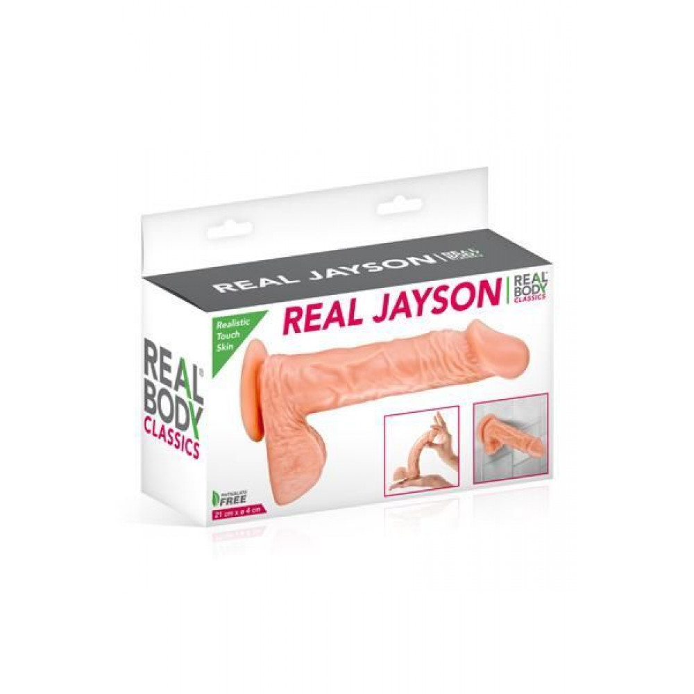 Фаллоимитаторы на присоске, двойные - Фаллоимитатор Real Body - Real Jayson Flesh, TPE, диаметр 4см 1