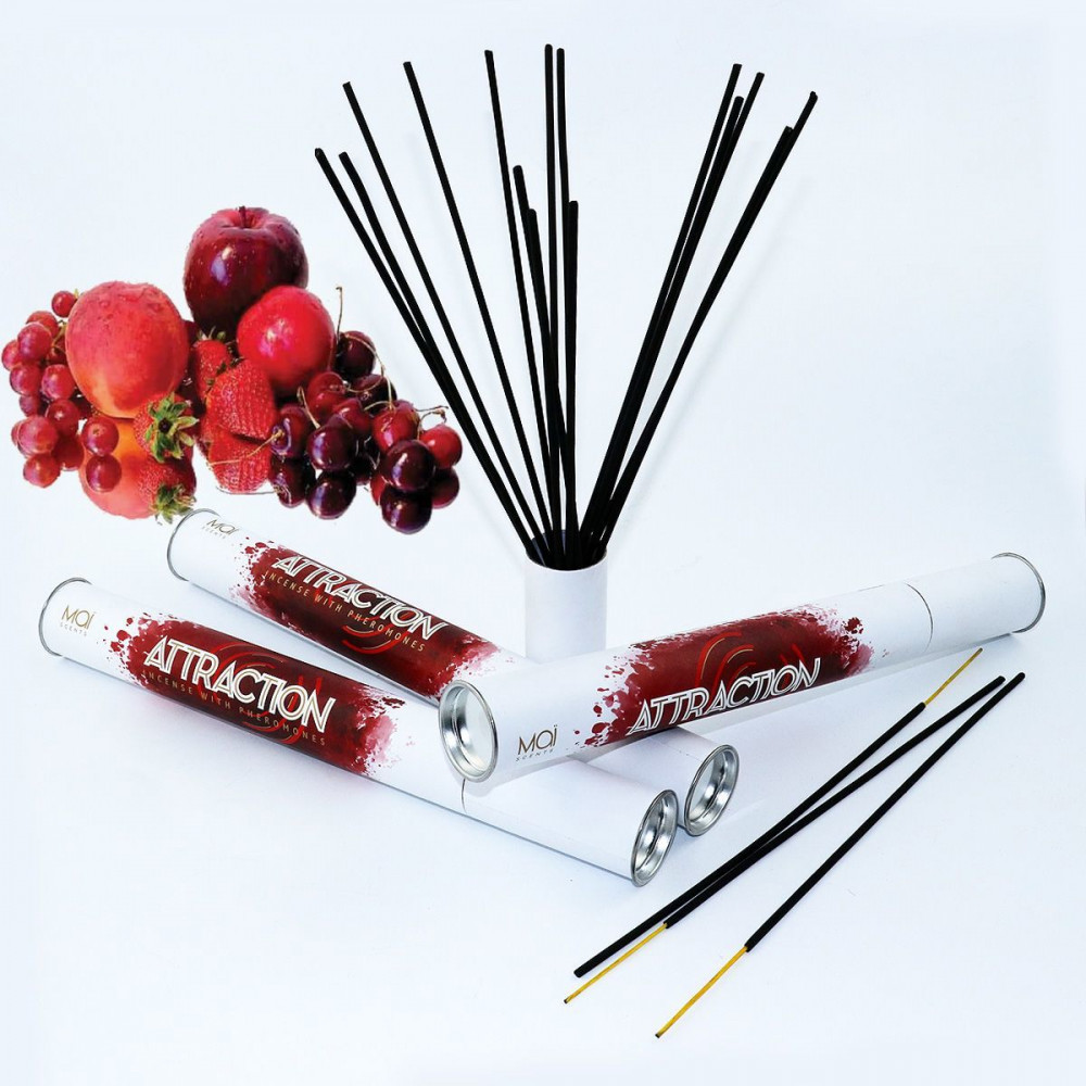 Романтическая атмосфера - Ароматические палочки с феромонами и ароматом красных фруктов MAI Red Fruits (20 шт) для дома офиса