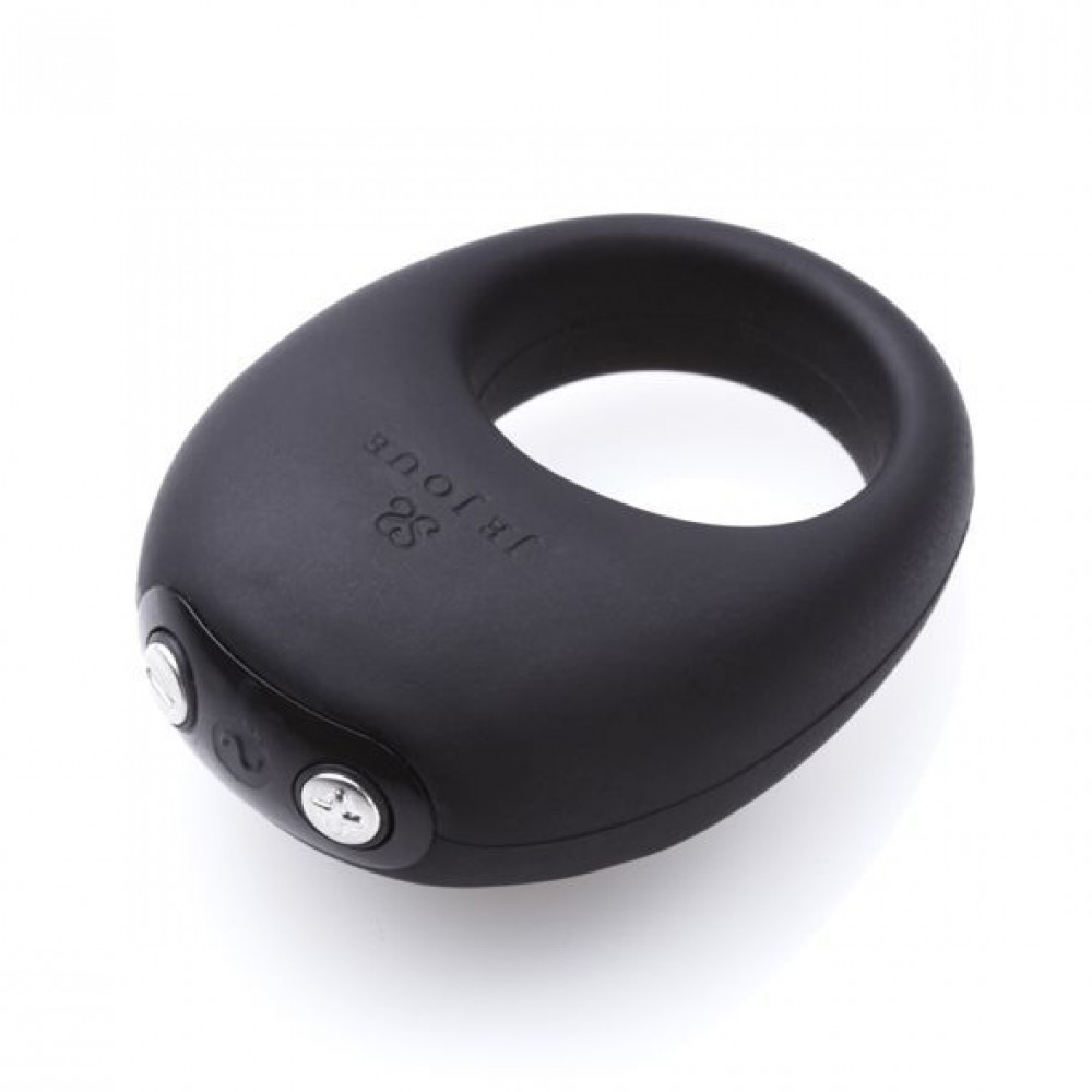 Эрекционные кольца с вибрацией - Премиум эрекционное кольцо Je Joue - Mio Black с глубокой вибрацией, эластичное, магнитная зарядка