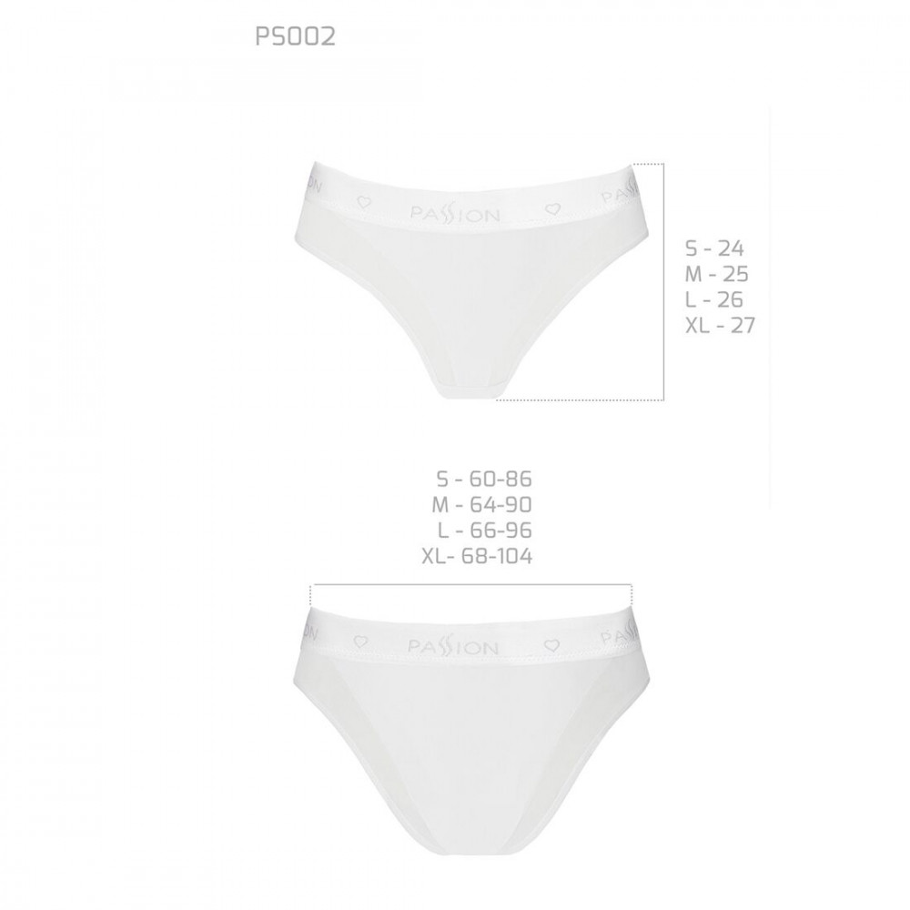 Эротические комплекты - Трусики с прозрачной вставкой Passion PS002 PANTIES white, size S 1