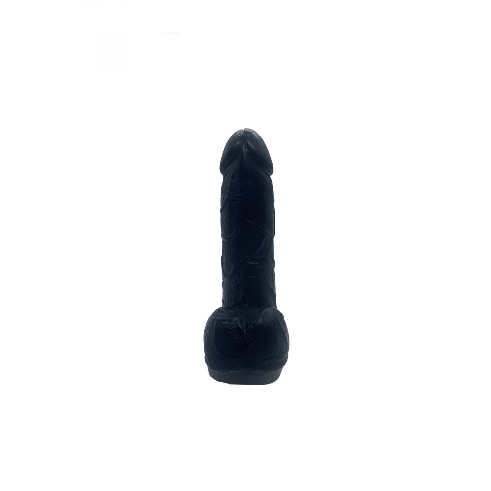 Секс приколы, Секс-игры, Подарки, Интимные украшения - Крафтовое мыло-член с присоской Чистый Кайф Black size S натуральное 3