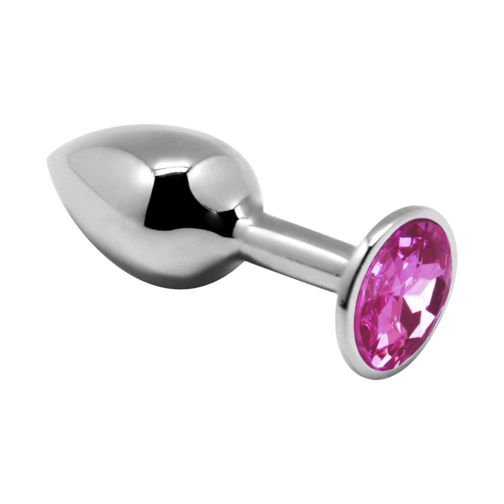 Анальная пробка - Металлическая анальная пробка с кристаллом Alive Mini Metal Butt Plug Pink L