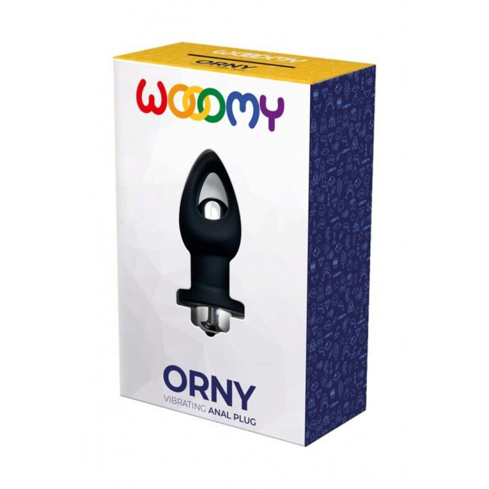  - Анальная пробка Wooomy Orny со съемной вибропулей, 1 режим вибрации, диаметр 3,6 см, длина 8,4 см 1