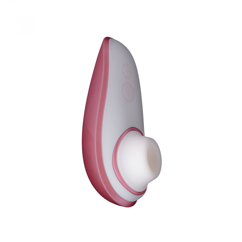 Вибраторы вакуумные - Вакуумный клиторальный стимулятор Womanizer Liberty Pink, магнитная крышка, 2 насадки
