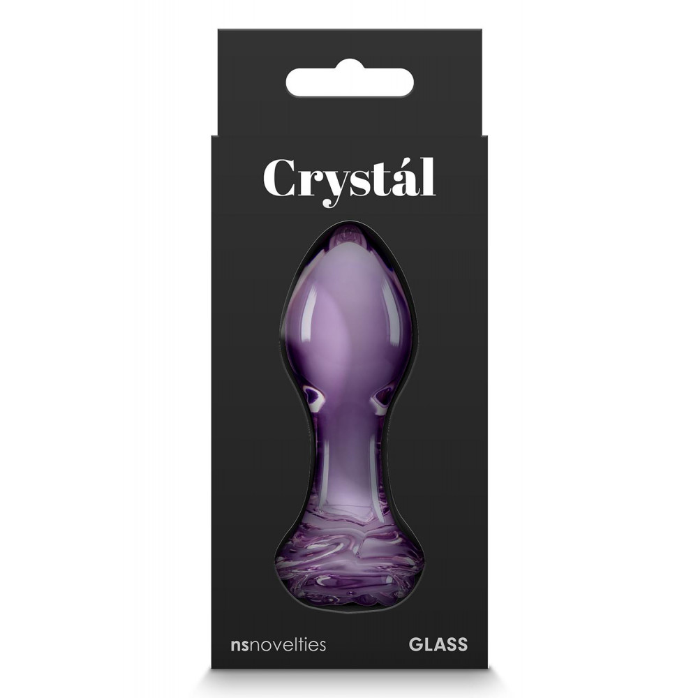 Анальная пробка - Стеклянная пробка NS Novelties CRYSTAL ROSE PURPLE 2