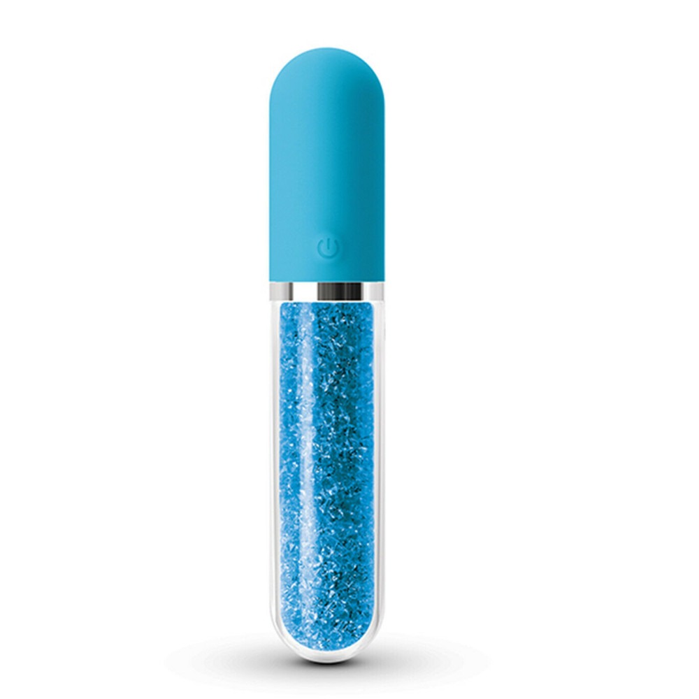  - Стеклянный вибратор с кристаллами NS Novelties Stardust Charm голубой