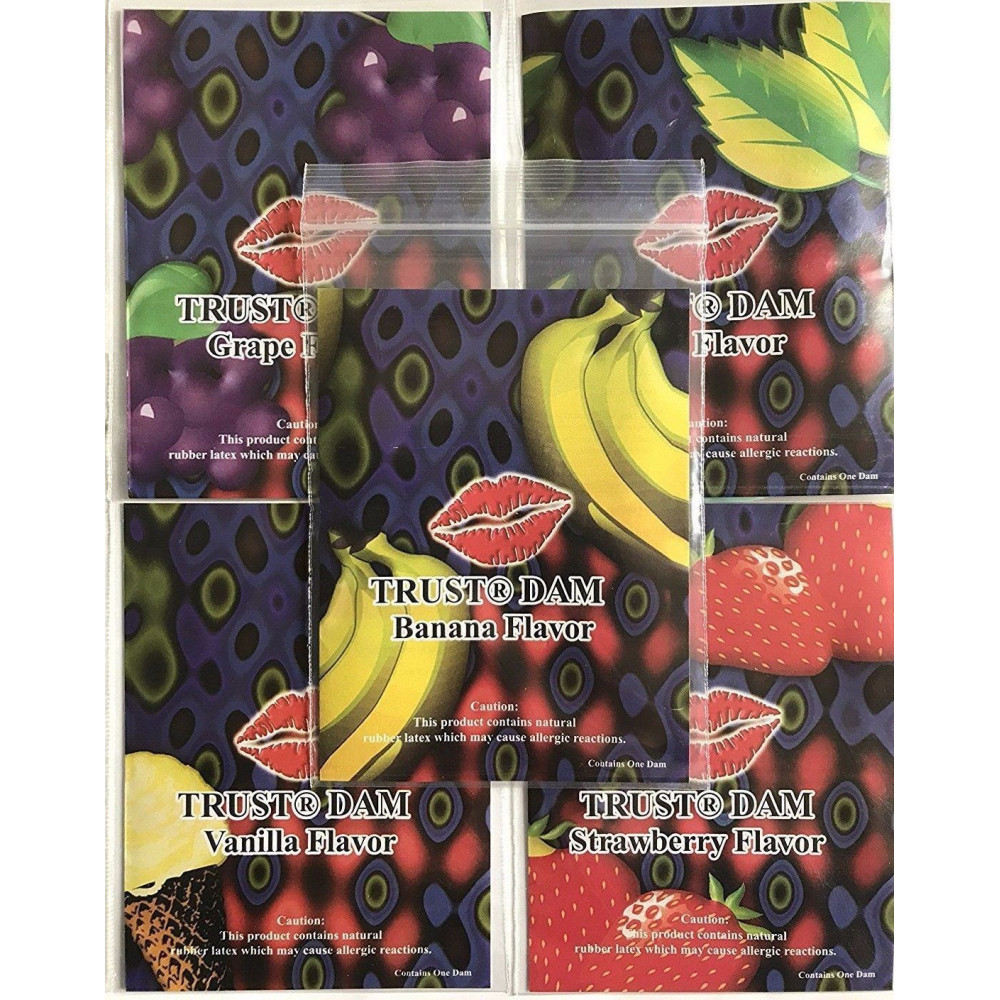 Презервативы - Набор латексных салфеток Latex Dental Dams Assorted 100 шт 1