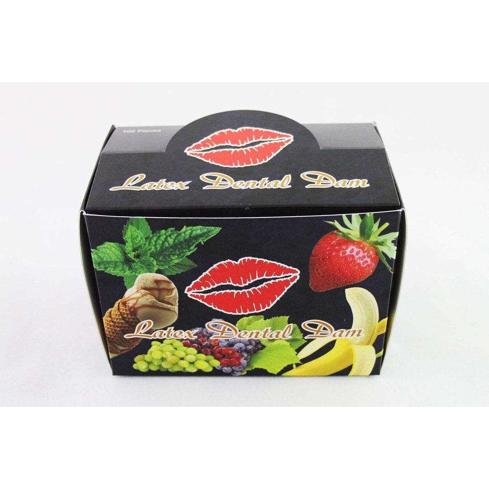Презервативы - Набор латексных салфеток Latex Dental Dams Assorted 100 шт 3