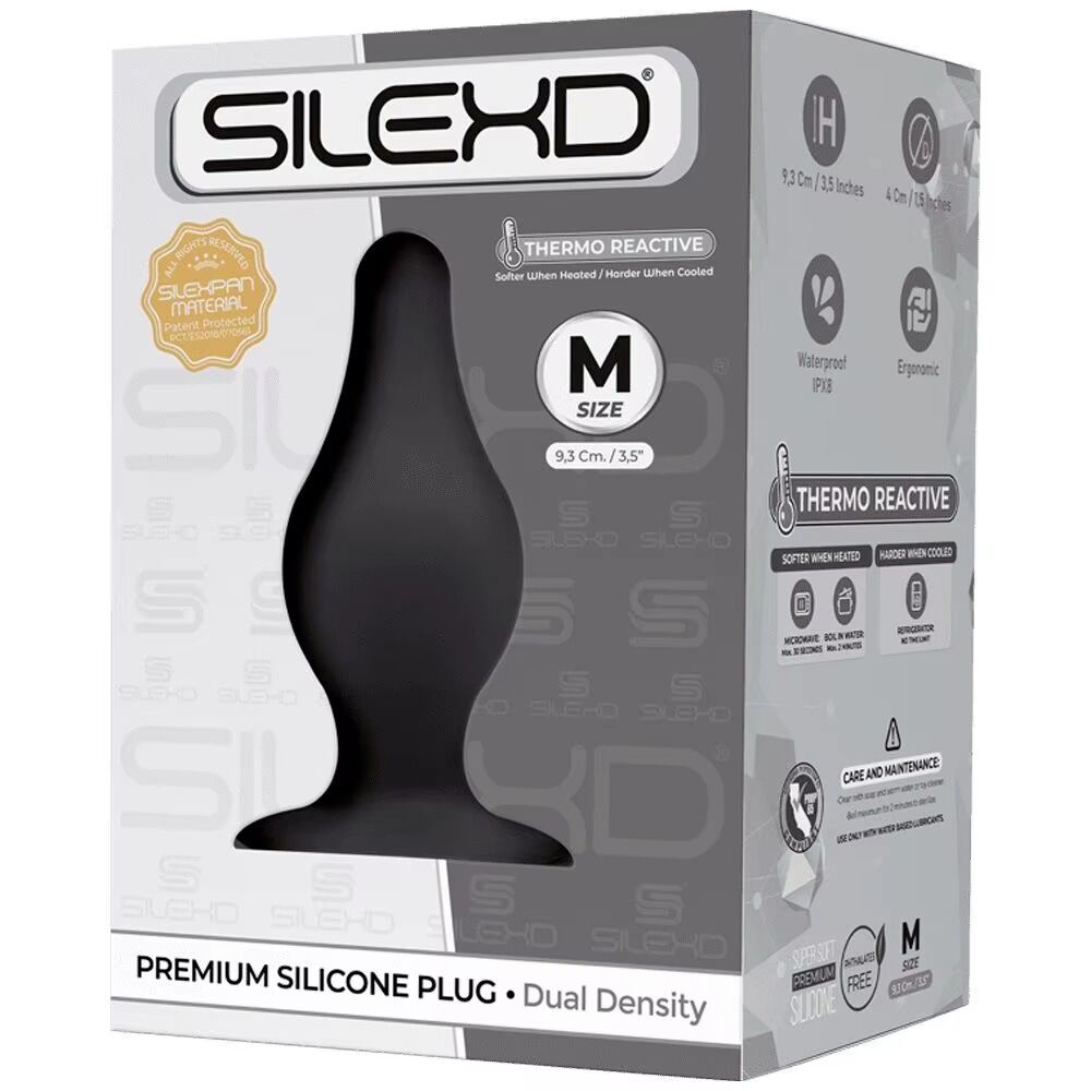 Секс игрушки - Анальная пробка SilexD (Model 2 size M), двухслойная, силикон+Silexpan (предыдущая упаковка!!!) 4