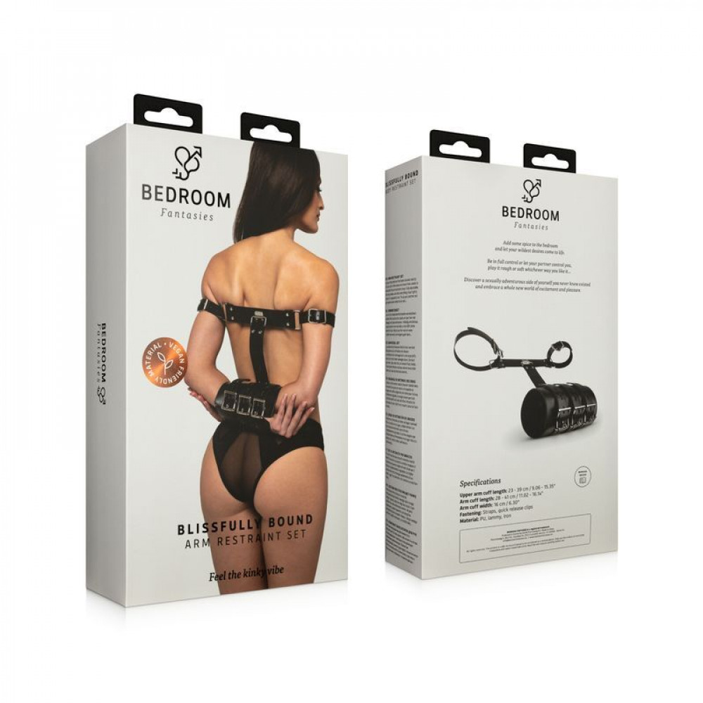 Наручники и ограничения - Фиксатор Bedroom Fantasies Blissfully Bound Arm Restraint Set - Black 5