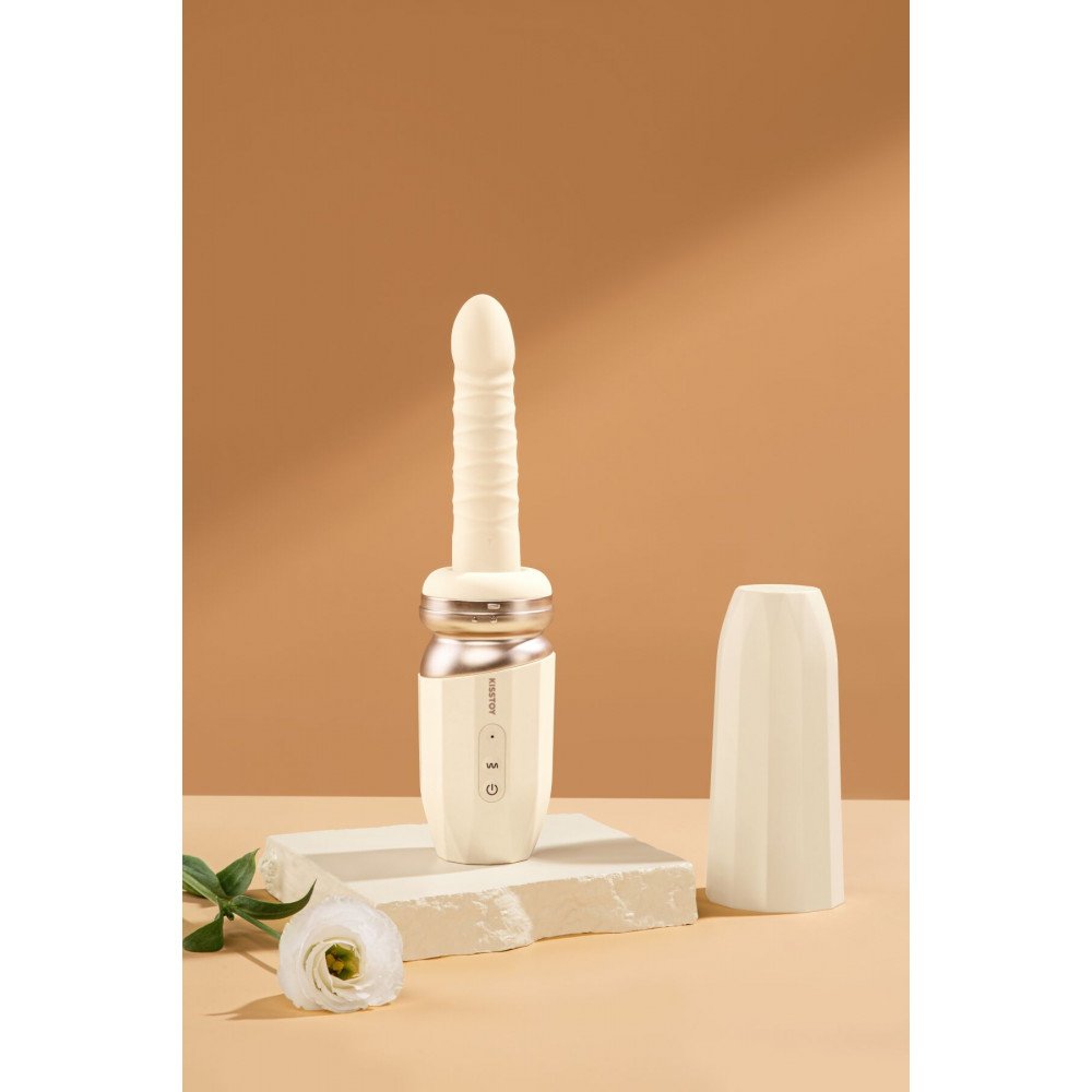 Классический вибратор - Мини секс-машина KISSTOY Tutu II на присоске, пульсация, имитация фрикций, подогрев, съемная насадка 3