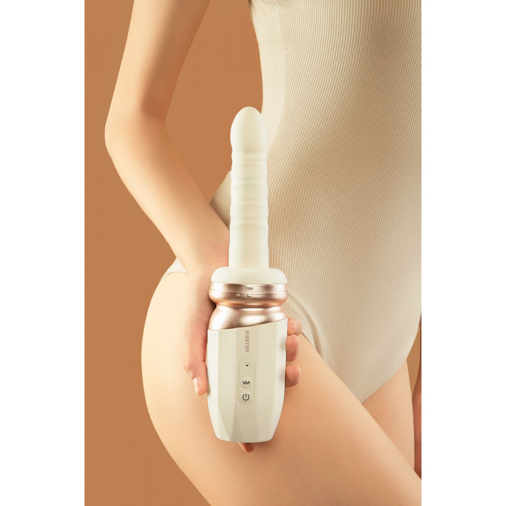 Классический вибратор - Мини секс-машина KISSTOY Tutu II на присоске, пульсация, имитация фрикций, подогрев, съемная насадка 7