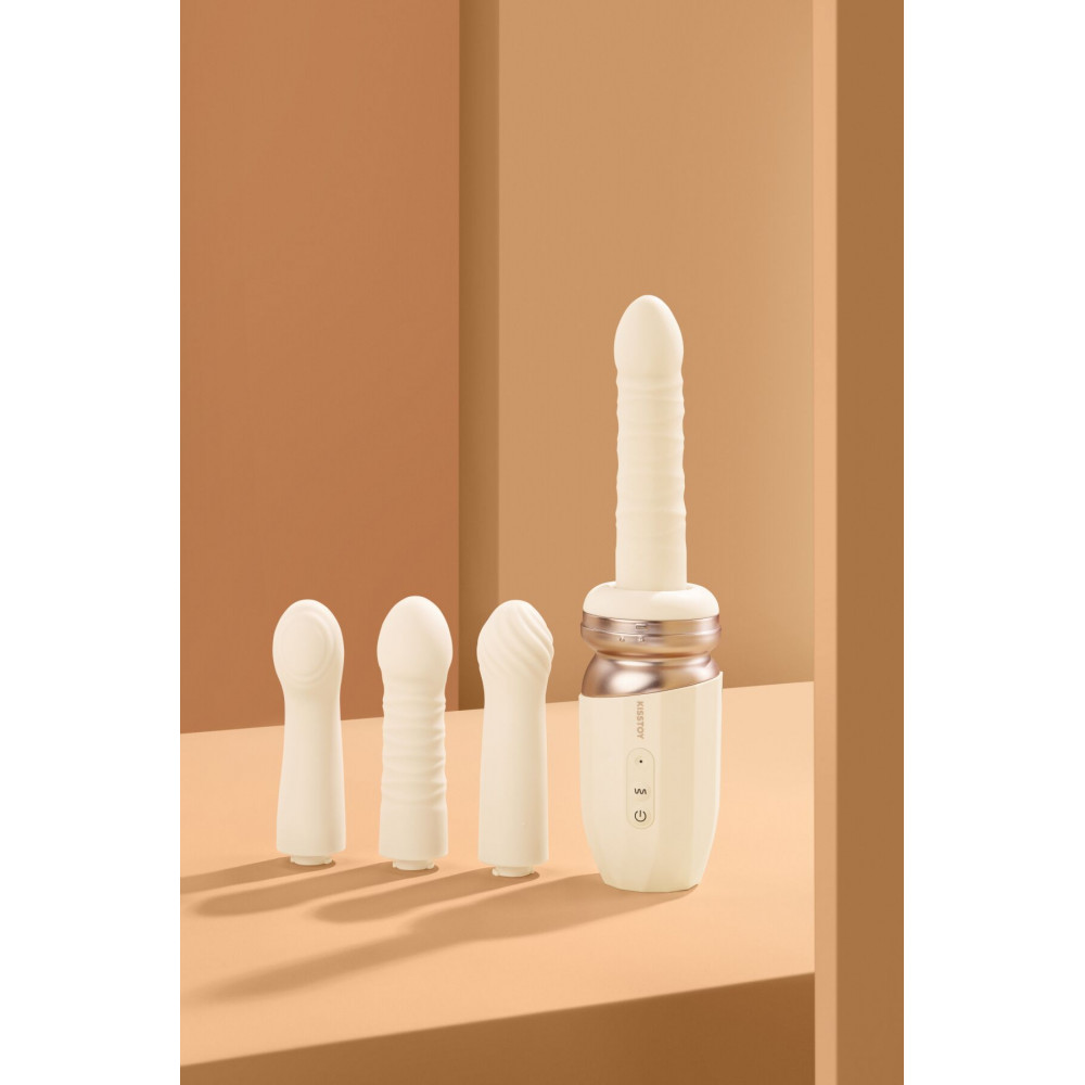 Классический вибратор - Мини секс-машина KISSTOY Tutu II на присоске, пульсация, имитация фрикций, подогрев, съемная насадка 5