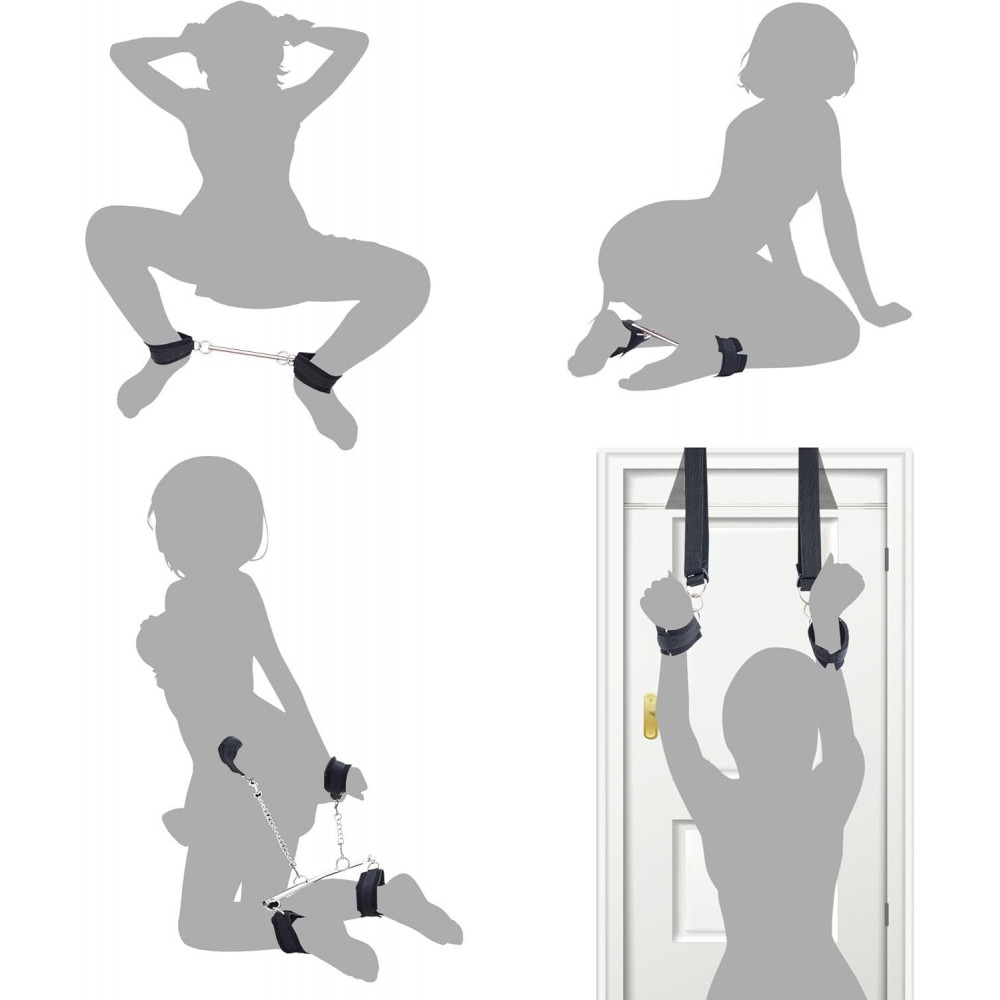 Анальные игрушки без вибрации - БДСМ-набор LOCKINK YEAHWOW Door Swing & Leg Spreader Bondage set 1