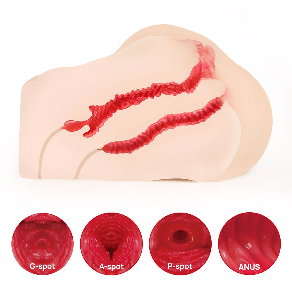 Мастурбаторы с вибрацией - Мастурбатор Kokos 005 Jenny ONAHOLE Real Vagina 2WayPlus с вибрацией и массажем 8