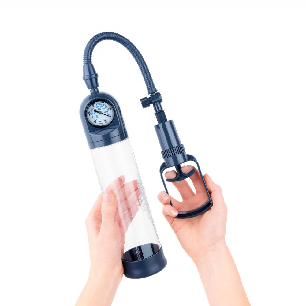 Помпи - Вакуумна помпа для пеніса Boners Penispump With Pressure Gauge