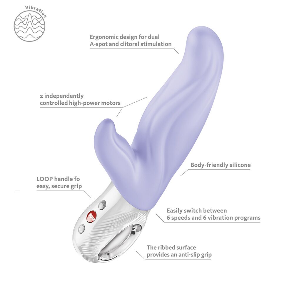 Вибратор-кролик - Вибратор-кролик для точки А Fun Factory LADY BI Purple, 2 мотора, 12 режимов 6